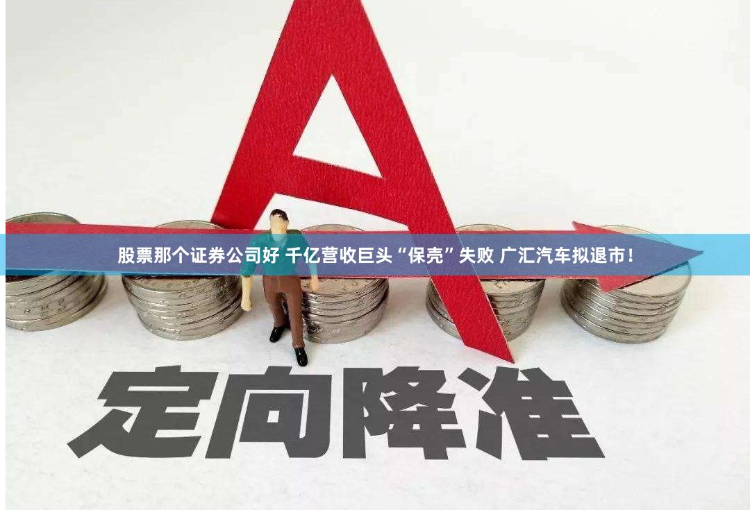 股票那个证券公司好 千亿营收巨头“保壳”失败 广汇汽车拟退市！