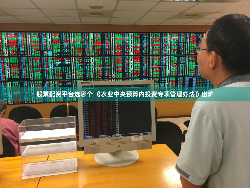 股票配资平台选哪个 《农业中央预算内投资专项管理办法》出炉